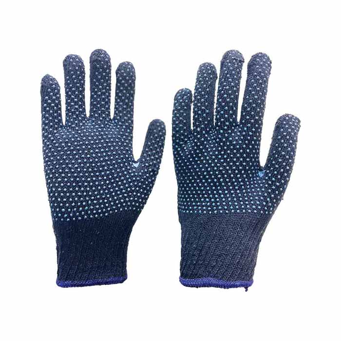 Nd Double Sided Pvc Dotted Gloves Blue